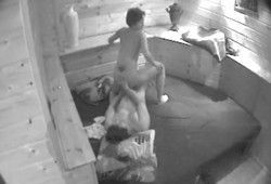 Подсмотренный секс в сауне